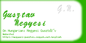 gusztav megyesi business card